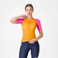 CASTELLI Cyklistický dres s krátkym rukávom - CORRETTO W - oranžová/ružová