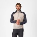 CASTELLI Cyklistická zateplená bunda - ALPHA FLEECE - ivory/šedá