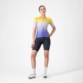 CASTELLI Cyklistický dres s krátkym rukávom - UPF W - žltá/fialová
