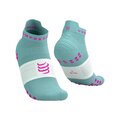 COMPRESSPORT Cyklistické ponožky členkové - PRO RACING SOCKS V4.0 RUN - tyrkysová
