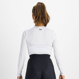 SPORTFUL Cyklistické tričko s dlhým rukávom - LIGHT - biela