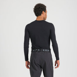 SPORTFUL Cyklistické tričko s dlhým rukávom - MERINO LS - čierna
