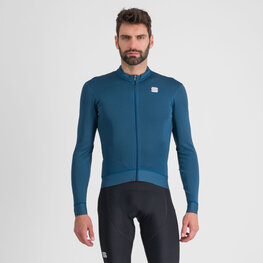 SPORTFUL Cyklistický dres s dlhým rukávom zimný - MONOCROM THERMAL - modrá