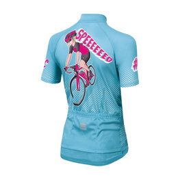 SPORTFUL Cyklistický dres s krátkym rukávom - SUPER GIRL - modrá