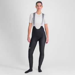 SPORTFUL Cyklistické nohavice dlhé s trakmi - TOTAL COMFORT W - čierna