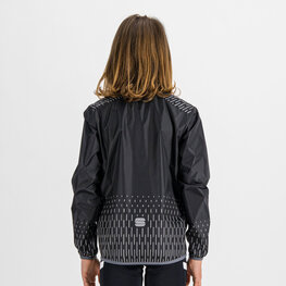 SPORTFUL Cyklistická vetruodolná bunda - KID REFLEX - čierna