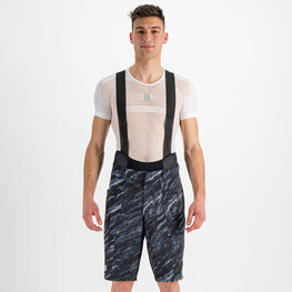 SPORTFUL Cyklistické nohavice krátke s trakmi - CLIFF GIARA - čierna