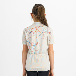 SPORTFUL Cyklistický dres s krátkym rukávom - CHECKMATE - biela