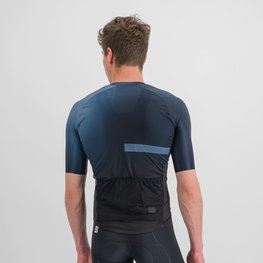 SPORTFUL Cyklistický dres s krátkym rukávom - BOMBER - čierna/modrá