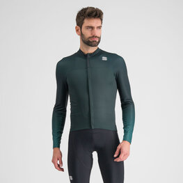 SPORTFUL Cyklistický dres s dlhým rukávom zimný - BODYFIT PRO - zelená