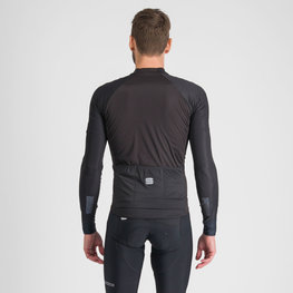 SPORTFUL Cyklistický dres s dlhým rukávom zimný - BODYFIT PRO - čierna/hnedá