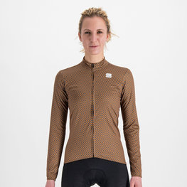 SPORTFUL Cyklistický dres s dlhým rukávom zimný - CHECKMATE THERMAL - hnedá