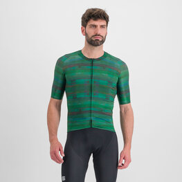 SPORTFUL Cyklistický dres s krátkym rukávom - GLITCH BOMBER - zelená