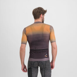 SPORTFUL Cyklistický dres s krátkym rukávom - SKY RIDER SUPERGIARA - hnedá/oranžová