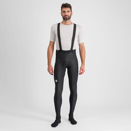 SPORTFUL Cyklistické nohavice dlhé s trakmi - BODYFIT PRO - čierna
