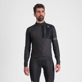 SPORTFUL Cyklistický dres s dlhým rukávom zimný - SUPERGIARA THERMAL - čierna