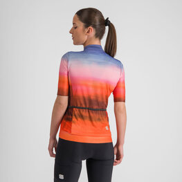 SPORTFUL Cyklistický dres s krátkym rukávom - FLOW SUPERGIARA - červená/modrá