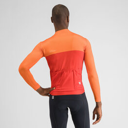 SPORTFUL Cyklistický dres s dlhým rukávom zimný - PISTA THERMAL - červená/oranžová