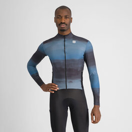 SPORTFUL Cyklistický dres s dlhým rukávom zimný - FLOW SUPERGIARA THERMAL - modrá