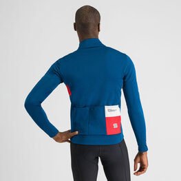 SPORTFUL Cyklistická zateplená bunda - NEO SOFTSHELL - modrá