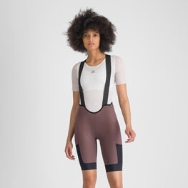 SPORTFUL Cyklistické nohavice krátke s trakmi - SUPERGIARA 2 W - fialová