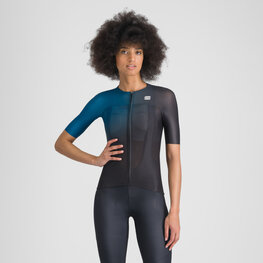 SPORTFUL Cyklistický dres s krátkym rukávom - LIGHT W - modrá/čierna