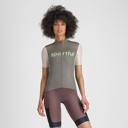 SPORTFUL Cyklistický dres s krátkym rukávom - SUPERGIARA LOGO W - šedá/ružová