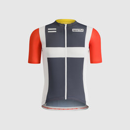SPORTFUL Cyklistický dres s krátkym rukávom - CLASSIC HERITAGE - modrá/biela/červená/žltá