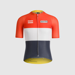 SPORTFUL Cyklistický dres s krátkym rukávom - SUPERNOVA HERITAGE - modrá/biela/červená/žltá