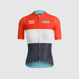 SPORTFUL Cyklistický dres s krátkym rukávom - SUPERNOVA HERITAGE W - modrá/biela/červená
