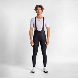 SPORTFUL Cyklistické nohavice dlhé s trakmi - PULSE - čierna