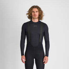 SPORTFUL Cyklistické tričko s dlhým rukávom - MERINO LAYER - čierna