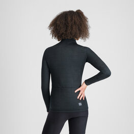 SPORTFUL Cyklistický dres s dlhým rukávom zimný - SUPERGIARA WOOL - čierna
