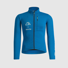 SPORTFUL Cyklistický dres s dlhým rukávom zimný - POWER - modrá