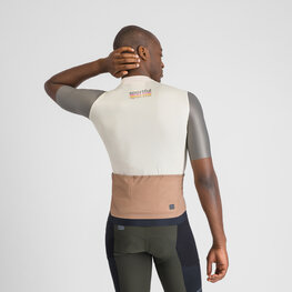 SPORTFUL Cyklistický dres s krátkym rukávom - SUPERGIARA 2 - ivory/šedá