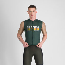 SPORTFUL Cyklistický dres s krátkym rukávom - SUPERGIARA 2 - zelená/zlatá