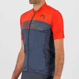 KARPOS Cyklistický dres s krátkym rukávom - GREEN FIRE - červená/šedá