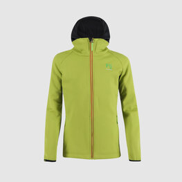 KARPOS Cyklistická vetruodolná bunda - LAVAREDO WINTER KIDS - zelená/čierna
