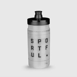 SPORTFUL Cyklistická fľaša na vodu - BOTTLE 550ML - transparentná/čierna