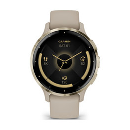 GARMIN smart hodinky - VENU 3S - šedá/zlatá