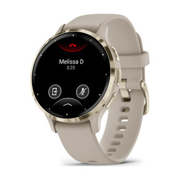 GARMIN smart hodinky - VENU 3S - šedá/zlatá