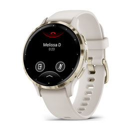 GARMIN smart hodinky - VENU 3S - ivory/zlatá