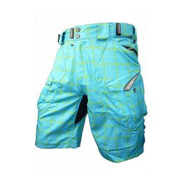 HAVEN Cyklistické nohavice krátke bez trakov - CUBES II - modrá