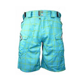 HAVEN Cyklistické nohavice krátke bez trakov - CUBES II - modrá