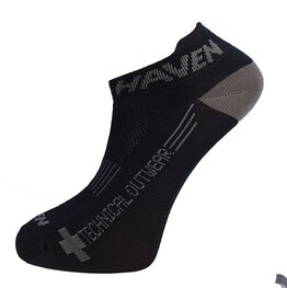 HAVEN Cyklistické ponožky členkové - SNAKE SILVER NEO 2PAK - čierna/šedá