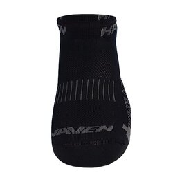 HAVEN Cyklistické ponožky členkové - SNAKE SILVER NEO 2PAK - čierna/šedá