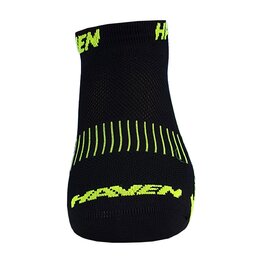 HAVEN Cyklistické ponožky členkové - SNAKE SILVER NEO 2PAK - čierna/žltá