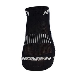 HAVEN Cyklistické ponožky členkové - SNAKE SILVER NEO 2PAK - čierna/biela