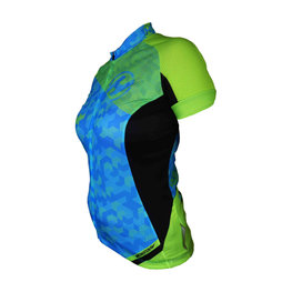 HAVEN Cyklistický dres s krátkym rukávom - SINGLETRAIL WOMEN - modrá/zelená