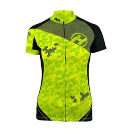 HAVEN Cyklistický dres s krátkym rukávom - SINGLETRAIL NEO WOMEN - zelená/čierna